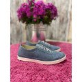 Жіночі кеди з натурального нубуку джинс Арт. 2028-69