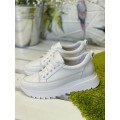Женские белые кроссовки из натуральной кожи Арт. 2123-05