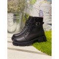 Женские черные ботинки из натуральной кожи Арт. 2363-01 Женские черные ботинки из натуральной кожи Арт. 2363-01
