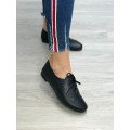 Женские синие кожаные туфли Арт. 342-02