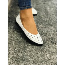Женские белые балетки Арт. 410-25