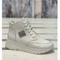 Женские зимние белые кроссовки из натуральной кожи Арт. 2330-05 Женские зимние белые кроссовки из натуральной кожи Арт. 2330-05