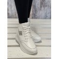 Женские зимние белые кроссовки из натуральной кожи Арт. 2330-05 Женские зимние белые кроссовки из натуральной кожи Арт. 2330-05