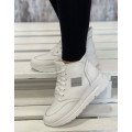 Женские зимние белые кроссовки из натуральной кожи Арт. 2330-05 Женские зимние белые кроссовки из натуральной кожи Арт. 2330-05